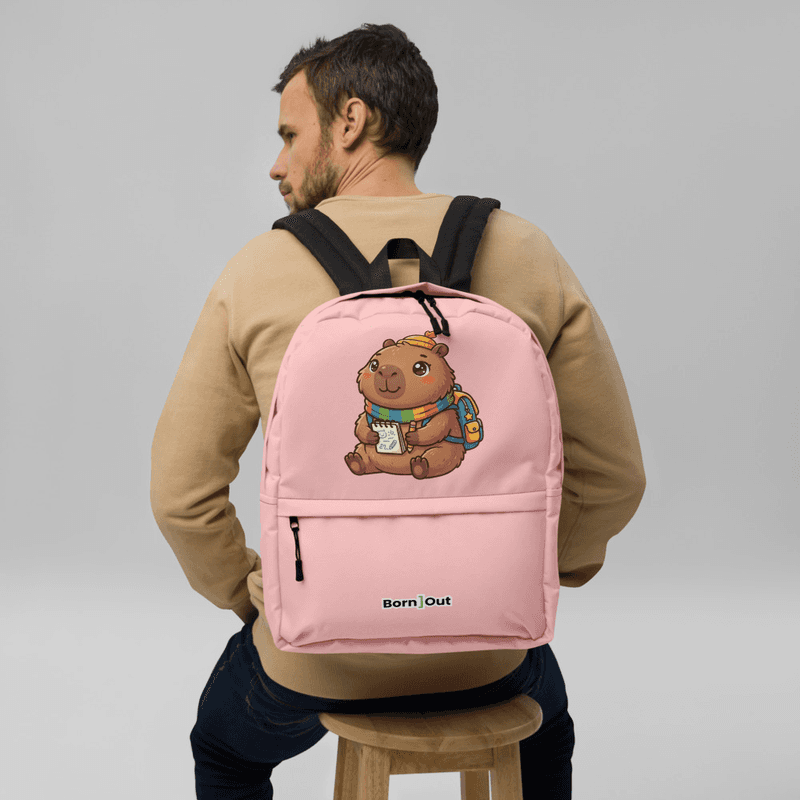 All-Over Print Backpack — White